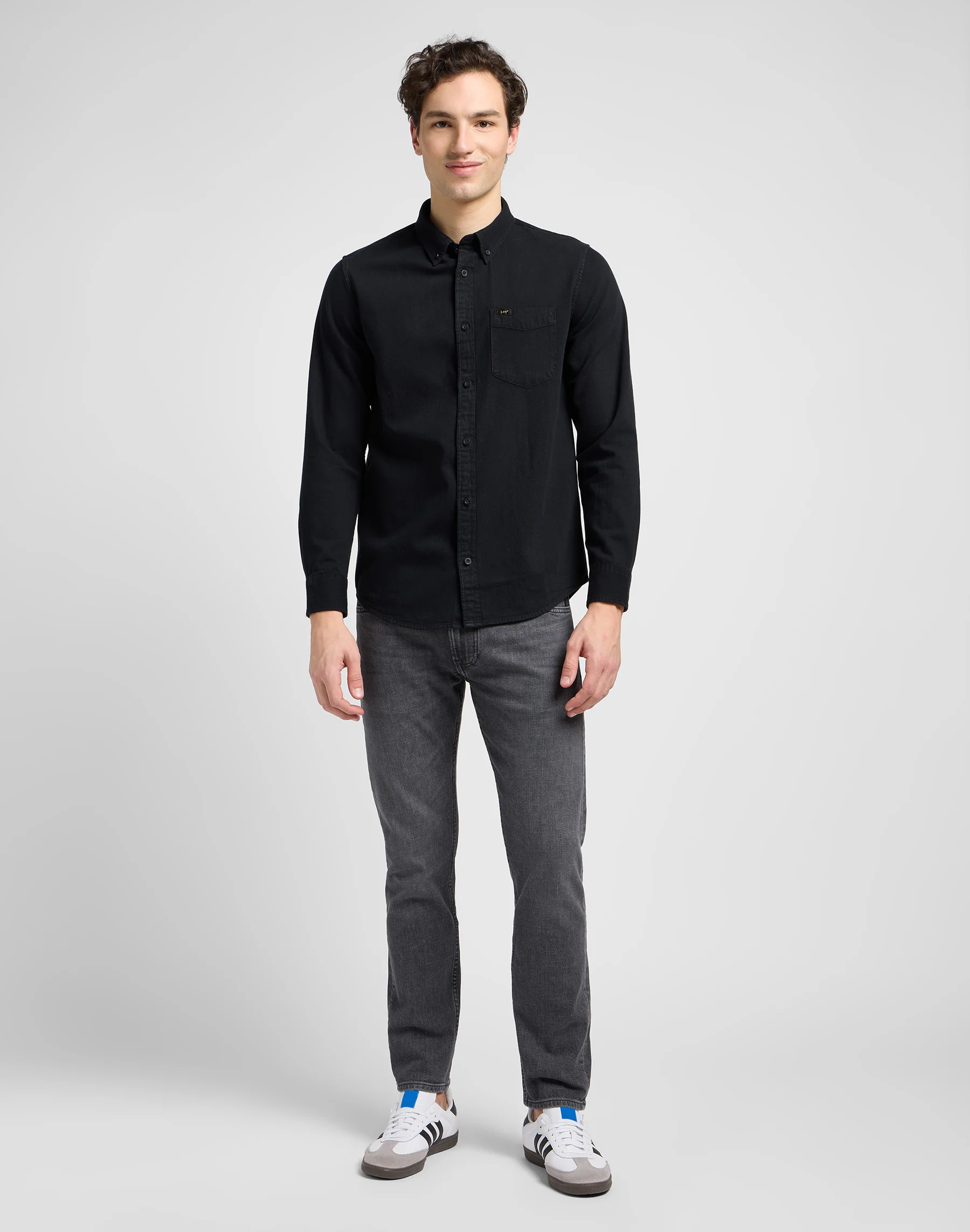 Lee Button Down en noir – Image 3