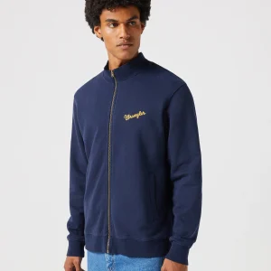 Funnel Neck Zip en bleu marine