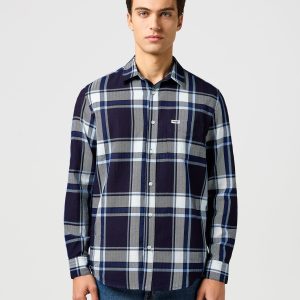 1 pt Chemise en Large Indigo Plaid