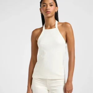 Top à dos ouvert en écru