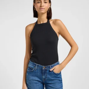 Top Halter à dos ouvert en Unionall Black