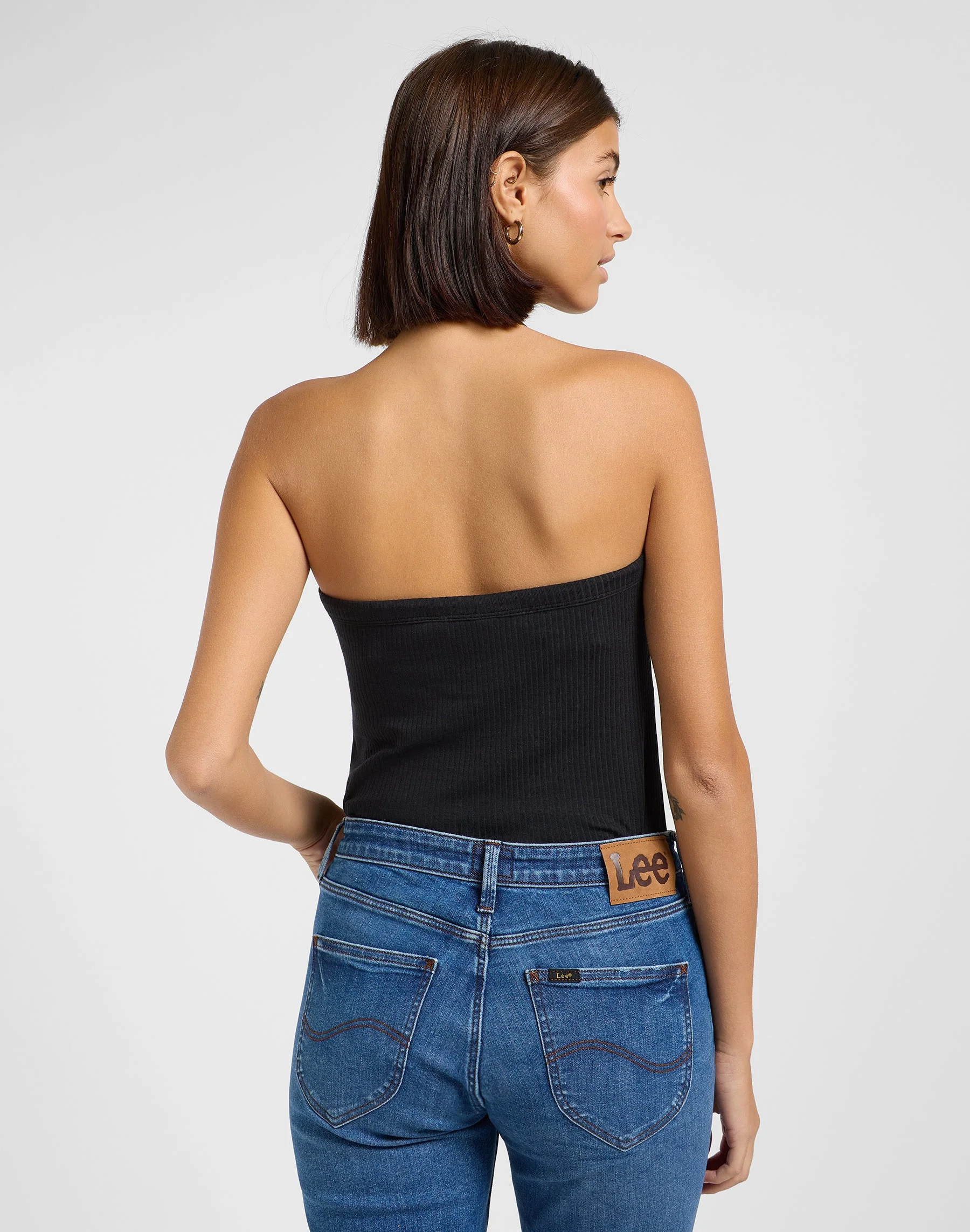 Top Halter à dos ouvert en Unionall Black – Image 2