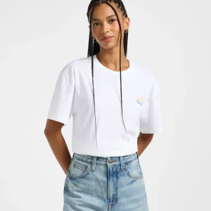 Tee graphique en blanc brillant