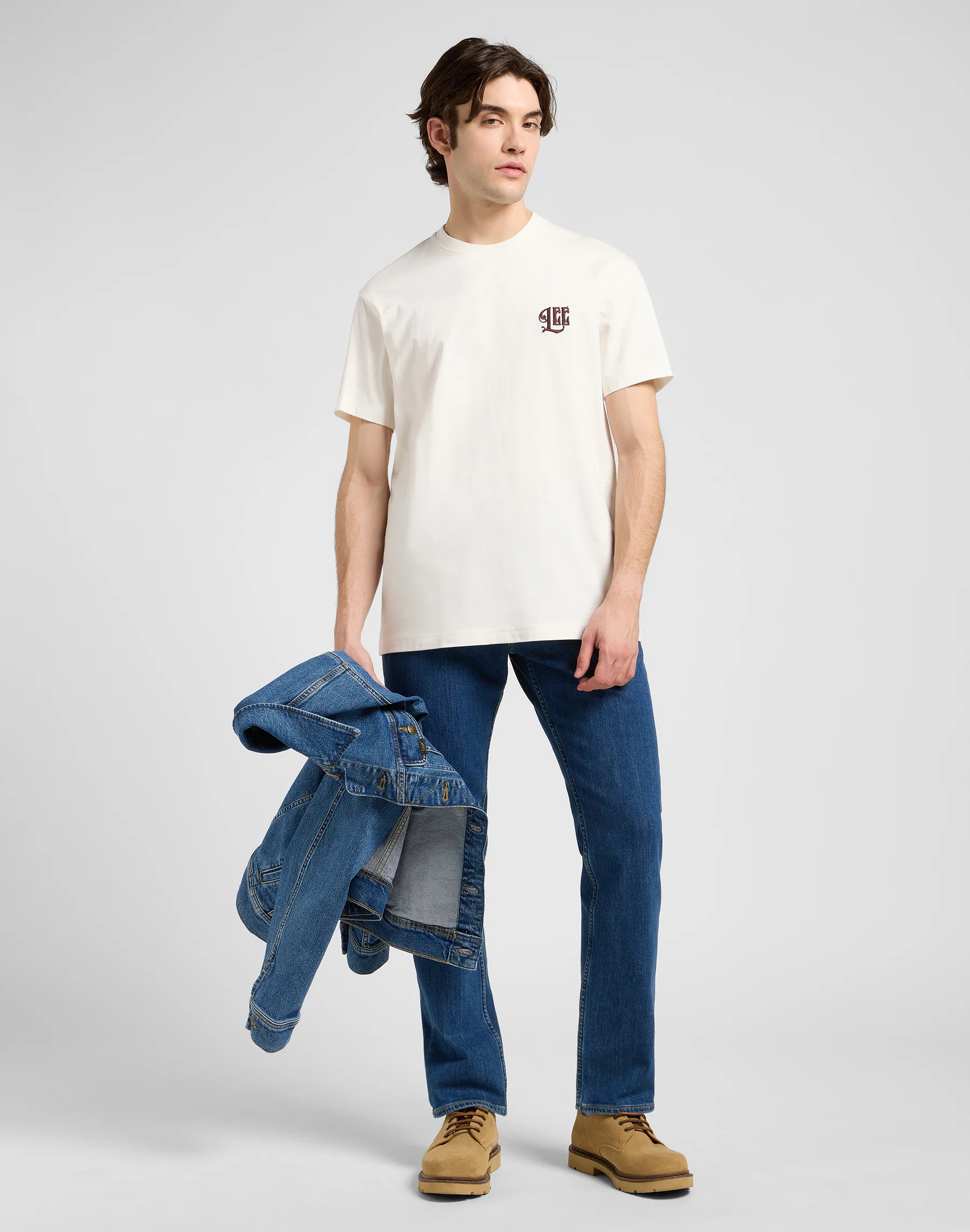 Tee graphique relax en écru – Image 3