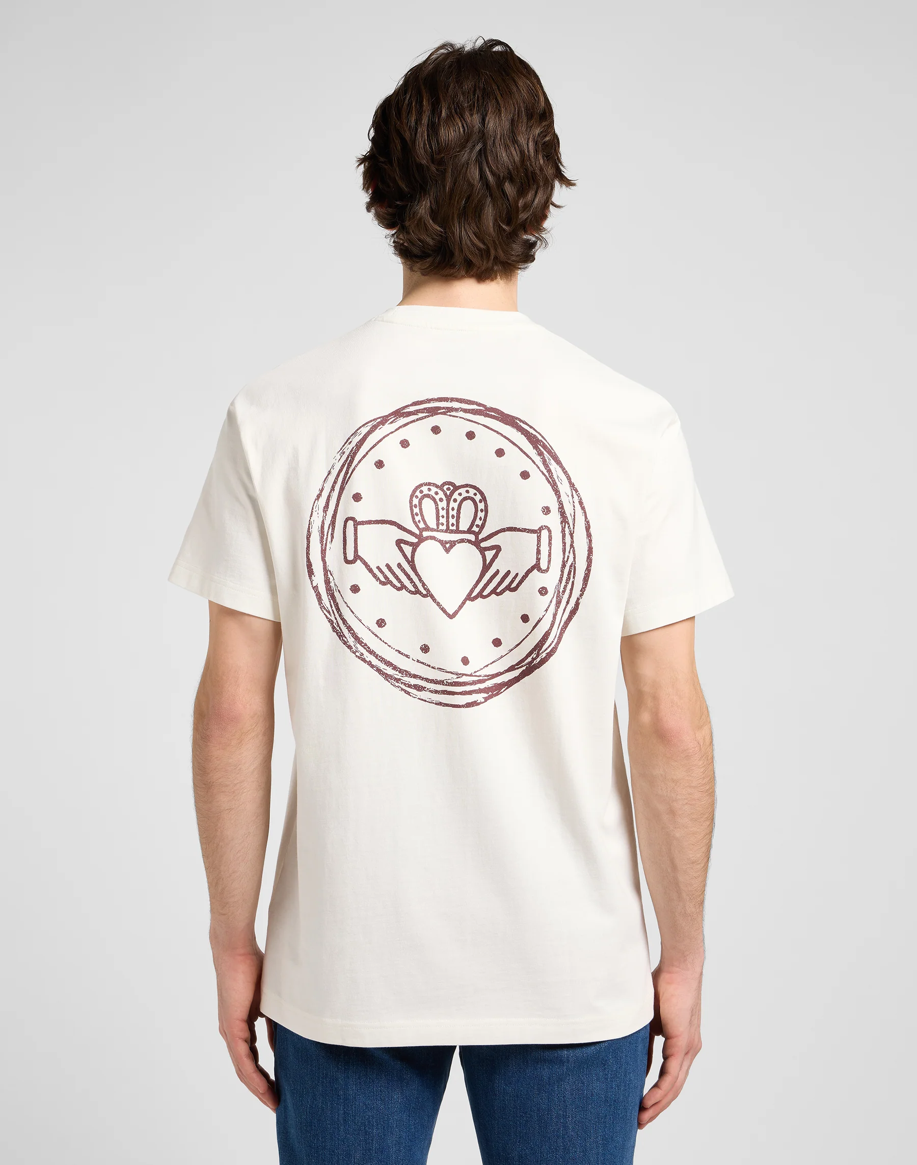 Tee graphique relax en écru – Image 2