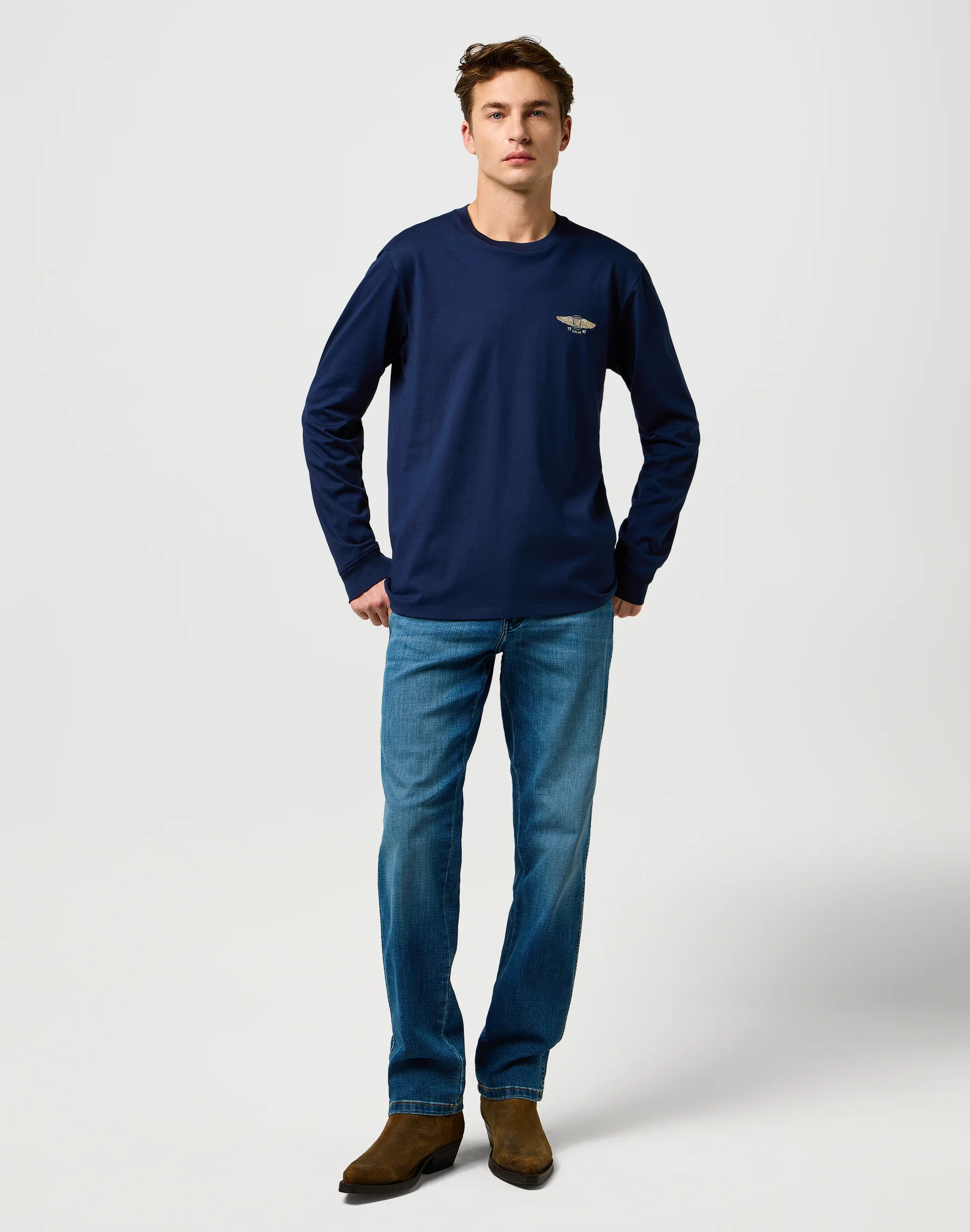 Ls Americana Tee en bleu marine – Image 3
