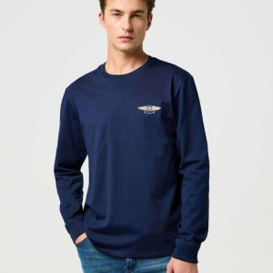 Ls Americana Tee en bleu marine