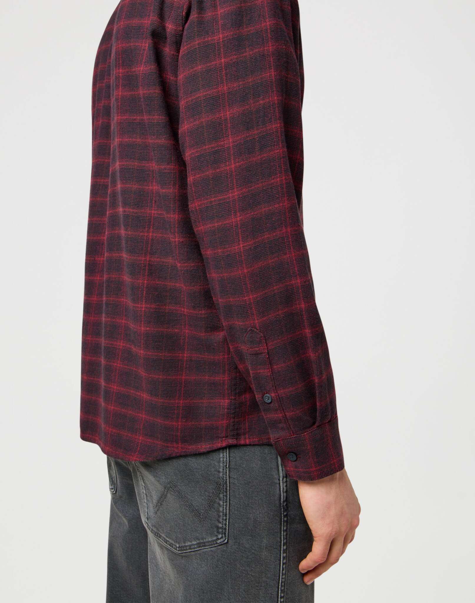 1 pt Flannel Shirt en Black Wine – Image 5