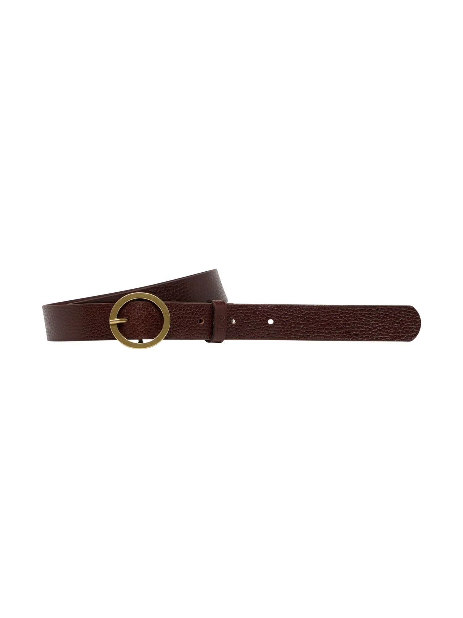 Ceinture à boucle ronde en marron foncé – Image 5
