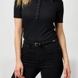 Thin Western Belt en noir