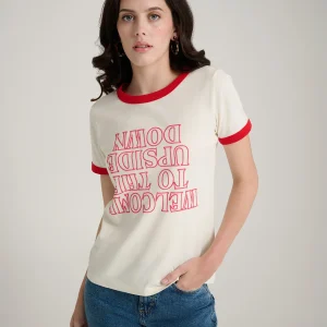 The Upside Down Tee en guimauve