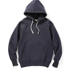 10 oz Loopwheel hooded New Navy