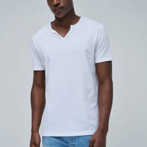 T-shirt Vneck Basic Slim Fit en blanc