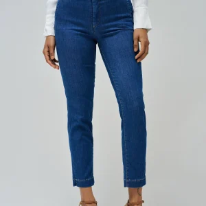 Secret Denim Crop Slim en Medium Wash