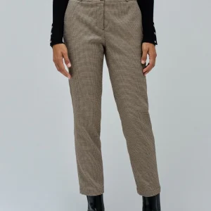 Chino basique taille haute en marron moyen