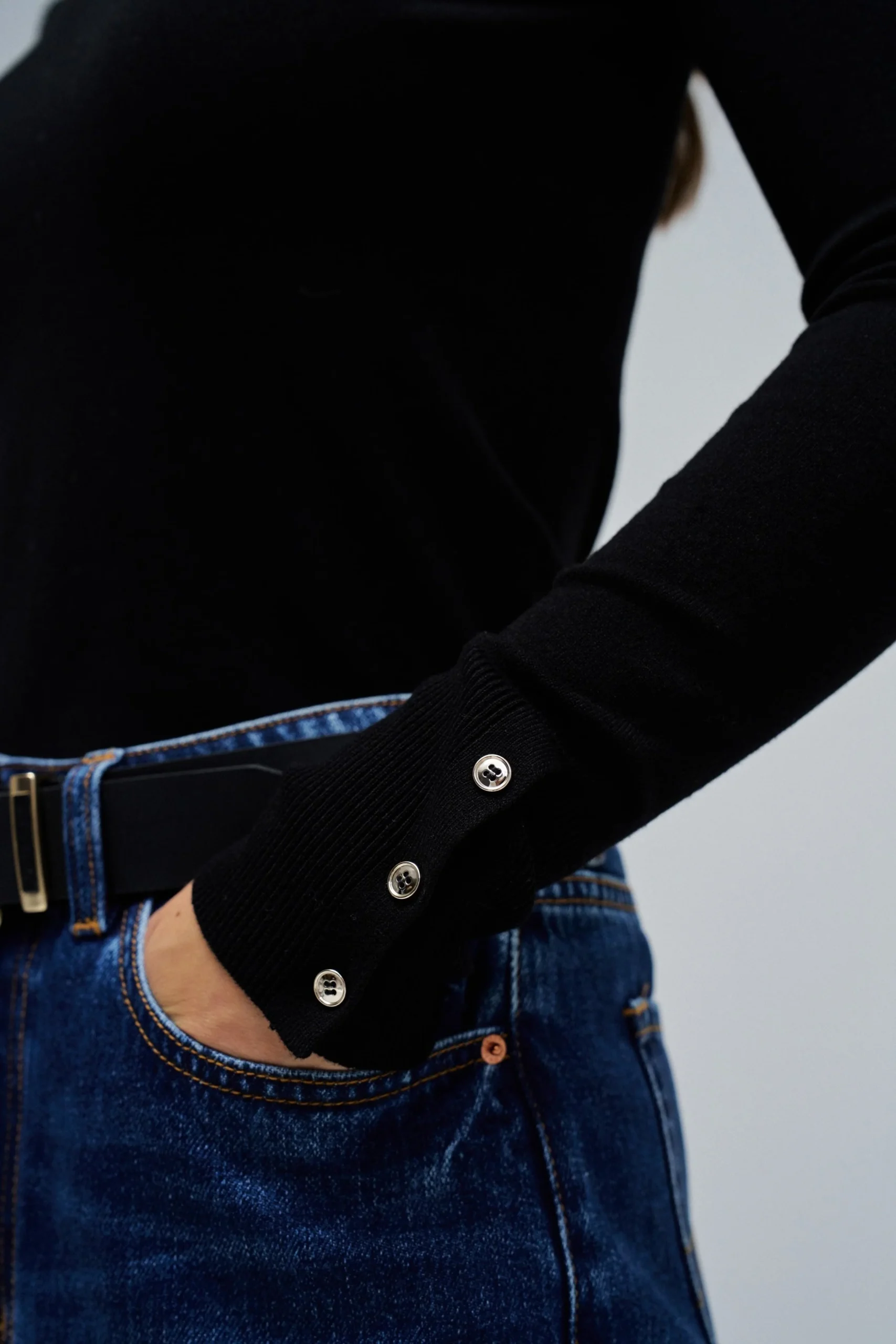 Basic manches longues en noir – Image 5