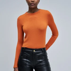 Basic Long Sleeve en orange moyen
