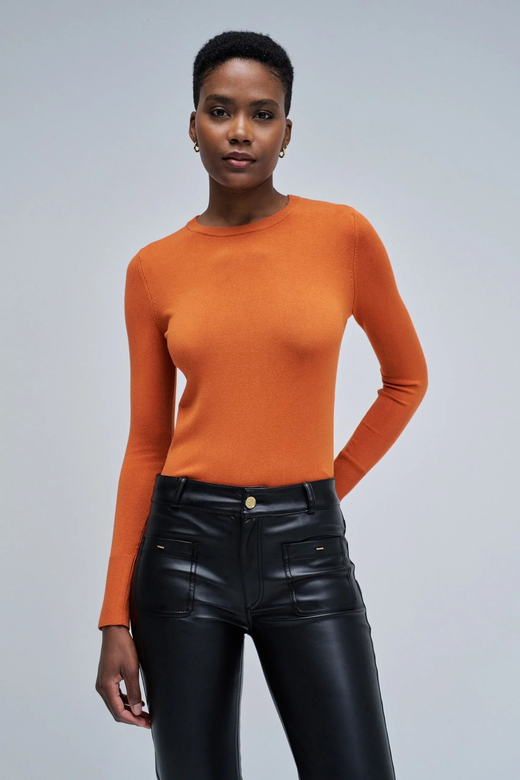 Basic Long Sleeve en orange moyen