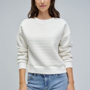 Sweat-shirt Lurex Jacquard en perle légère V2