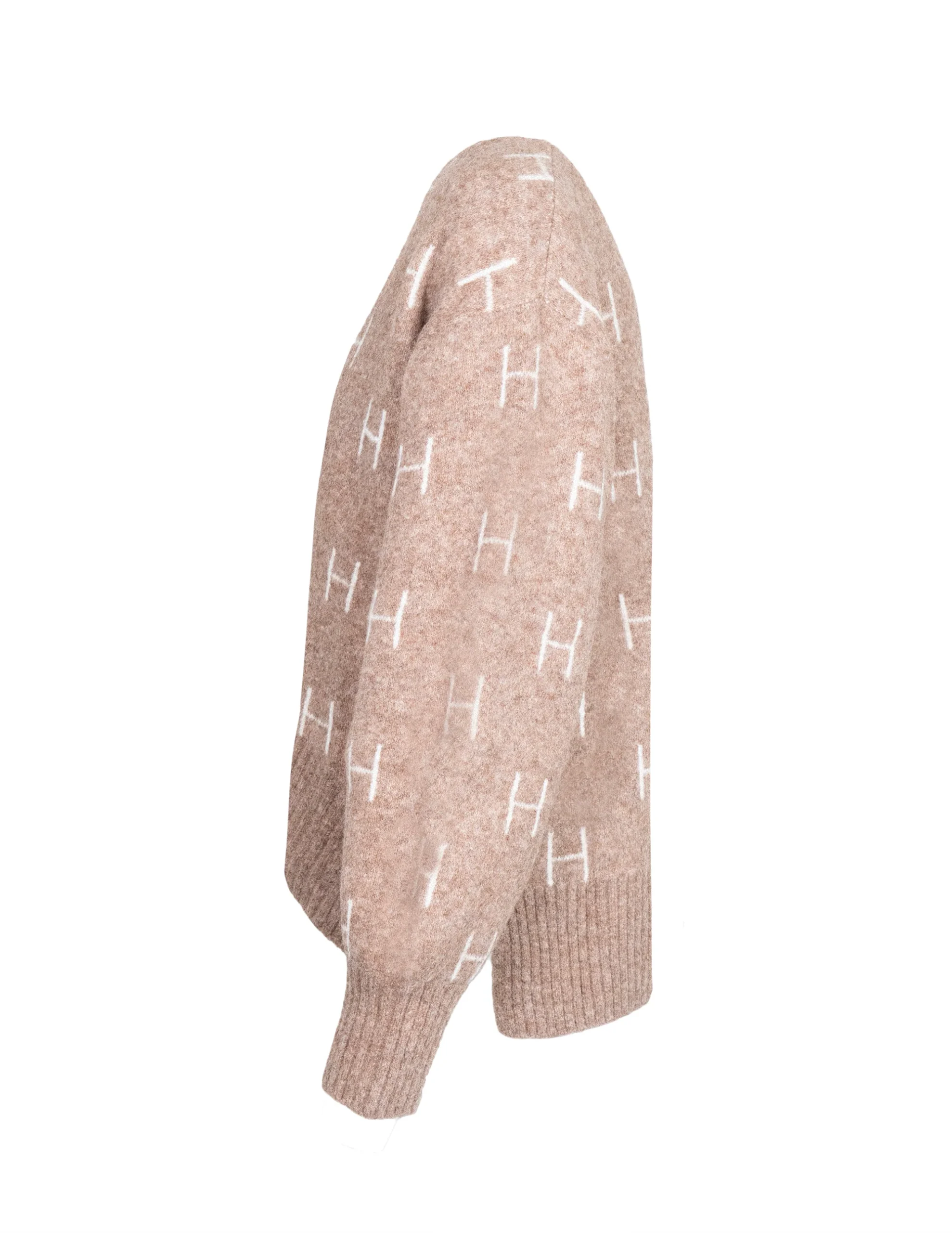 Veste zippée FAM à Brown melange/white – Image 3