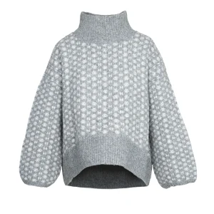 LOGO Sweater in Dark grey melange/light grey