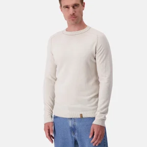 Roundneck-Merino Blend en blanc cassé