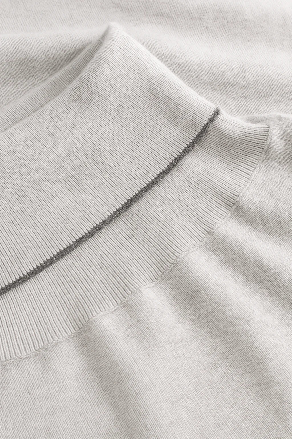 Turleneck-Merino Blend en argent – Image 2