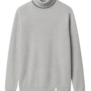 Turleneck-Merino Blend en argent