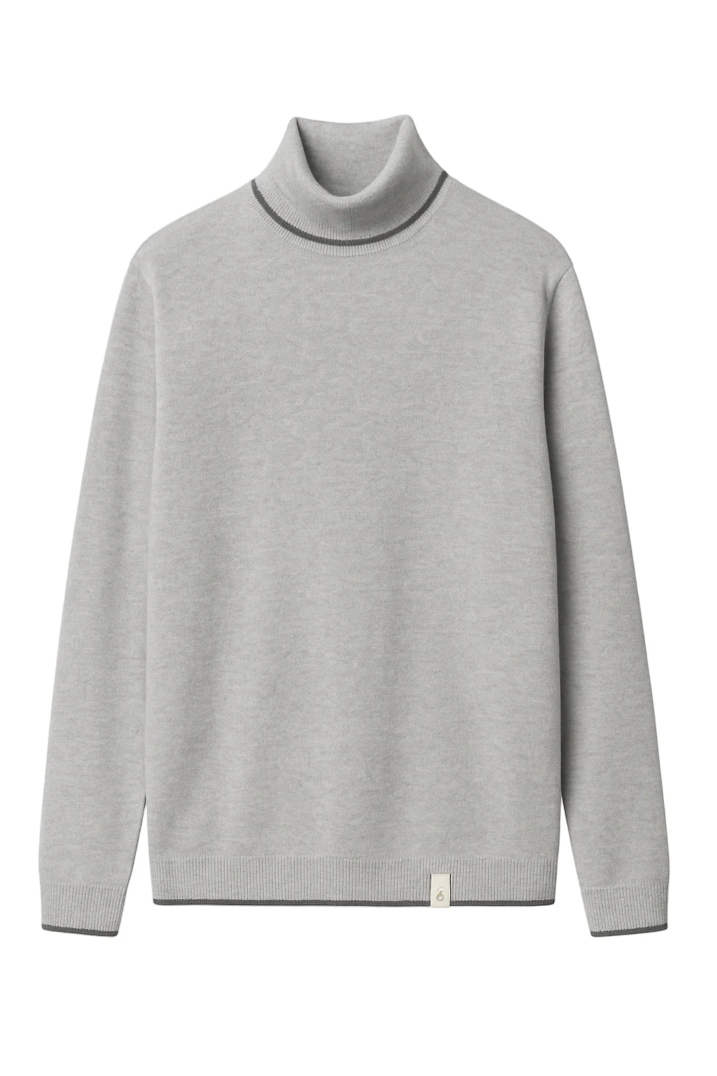 Turleneck-Merino Blend en argent