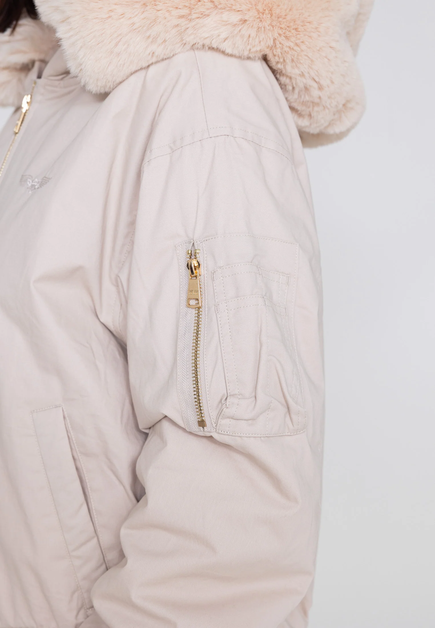 Ada W blouson bombardier en crème – Image 4