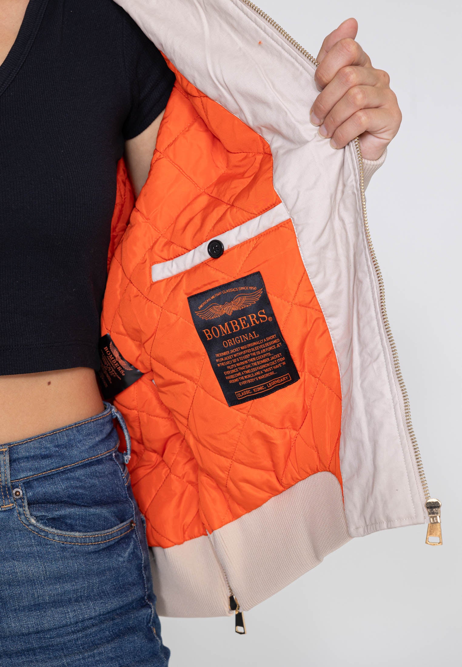 Ada W blouson bombardier en crème – Image 5