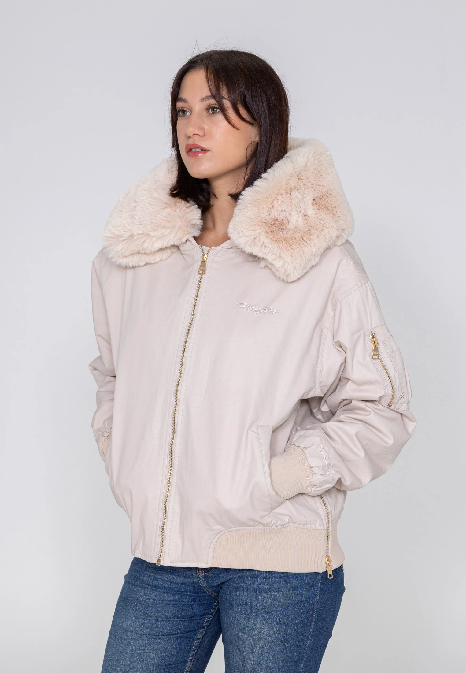 Ada W blouson bombardier en crème