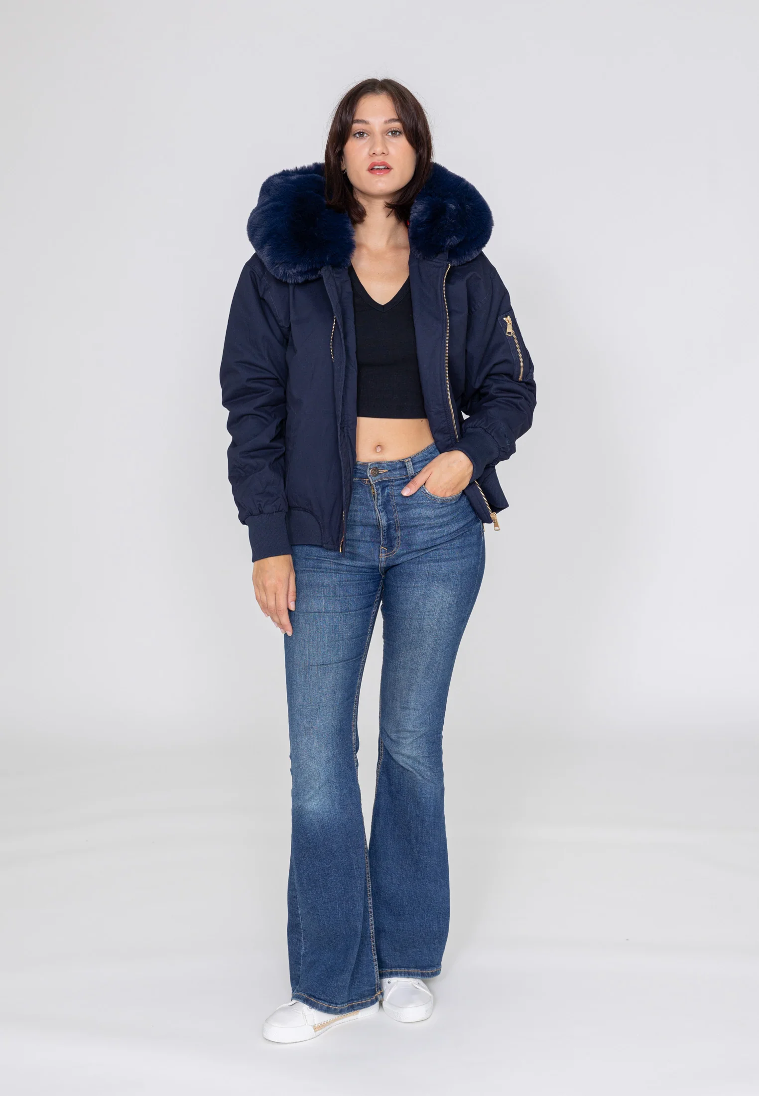 Ada W blouson bomber en marine – Image 3