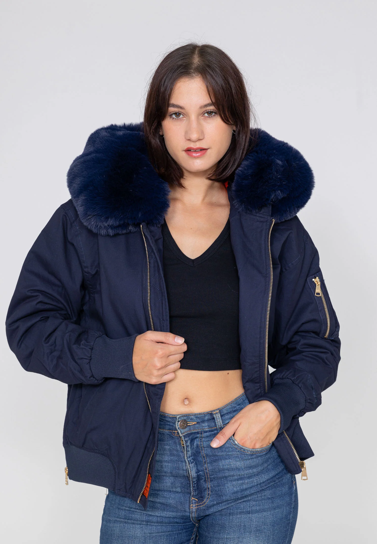 Ada W blouson bomber en marine
