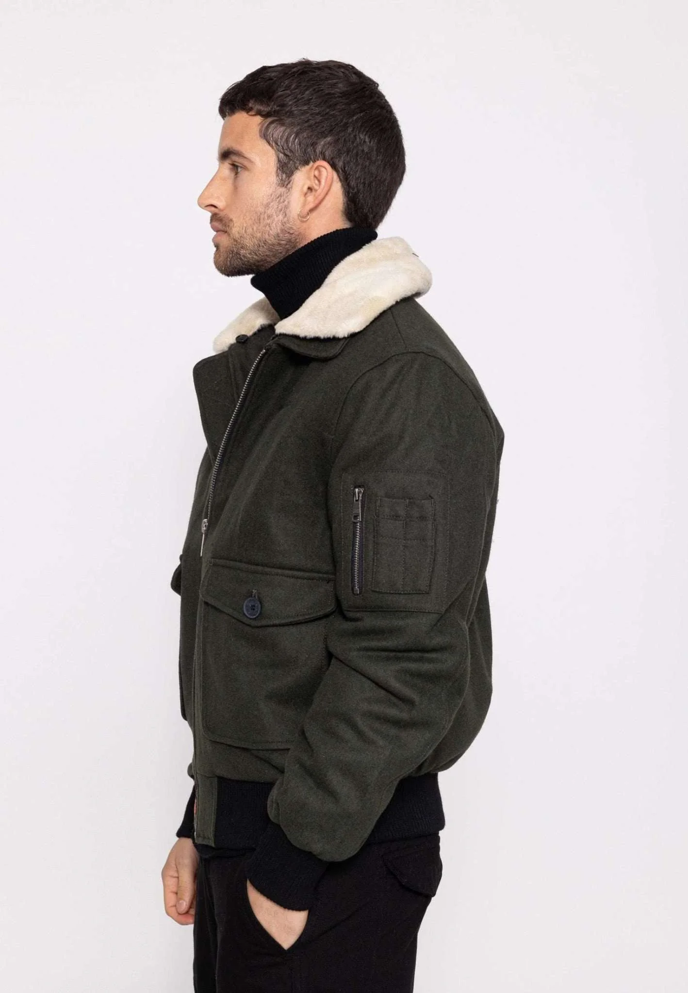 Aviator M Bomber en kaki – Image 4