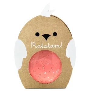 Balle rebondissante facettes oiseau – Rose