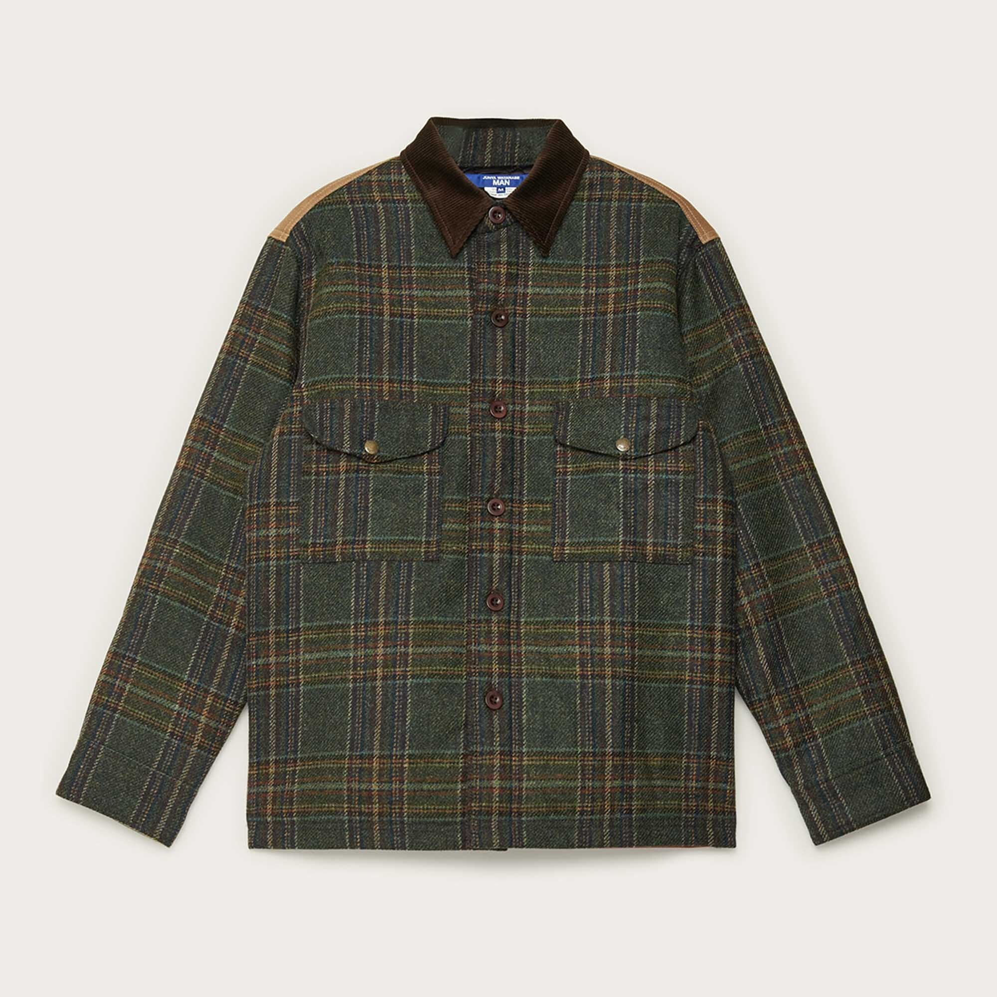 FILSON X JUNYA WATANABE WOOL-LEATHER SHIRT