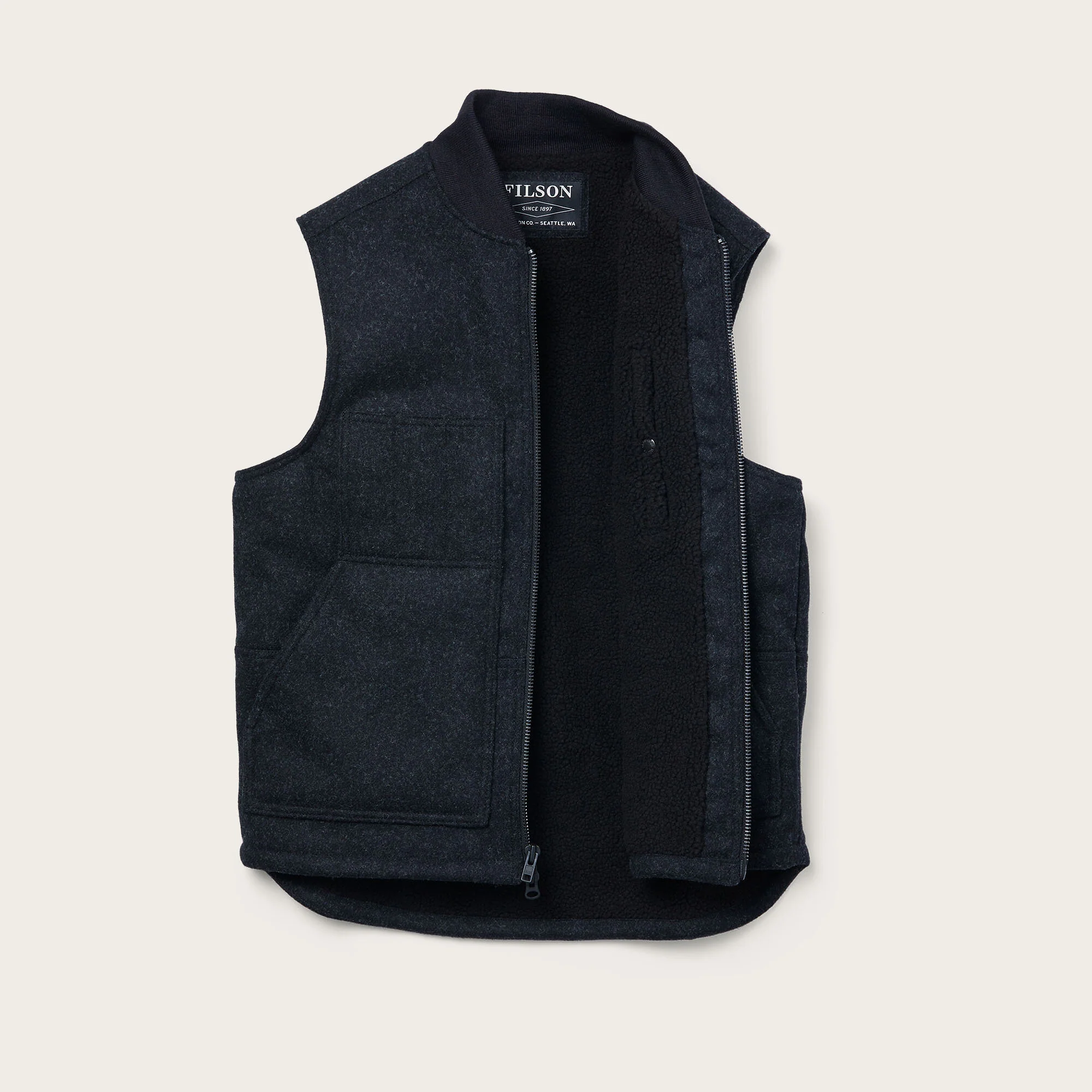 LINED MACKINAW WOOL WORK VEST – Image 3