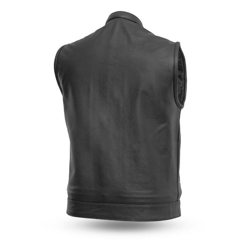 Gilet Cuir Motard Homme Blaster – Coupe Club Style, Cuir Vachette 1,2 mm, 11 Tailles Disponibles, Poches Sécurisées, Idée Cadeau Biker – Image 2