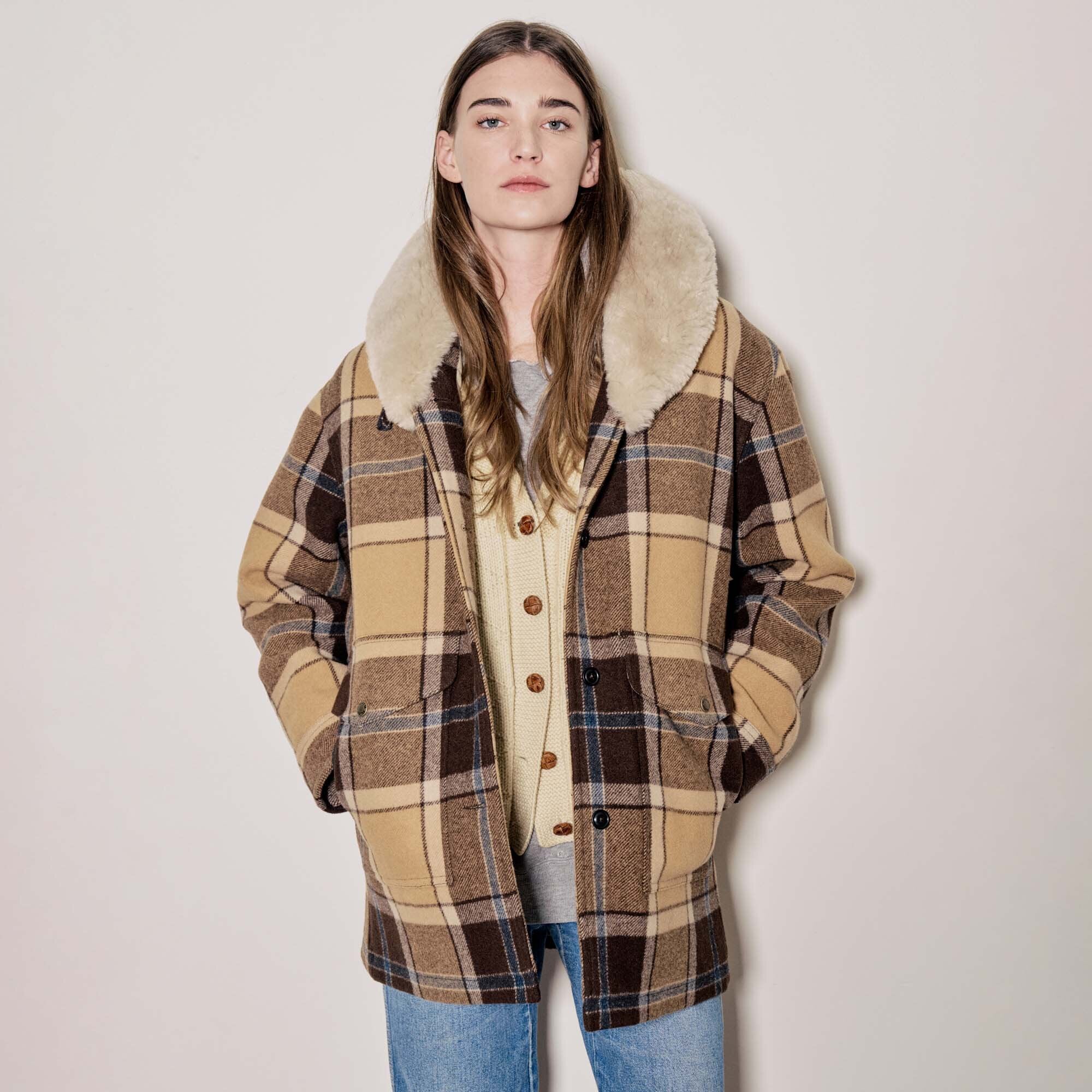 WOMEN'S LINED WOOL PACKER COAT – Image 7