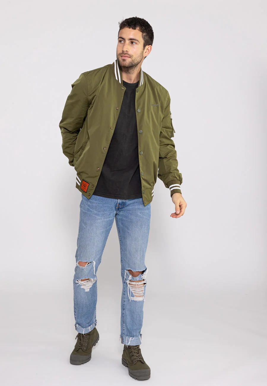 Veste bombardier Hiller M en kaki – Image 3