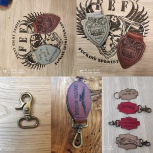 Porte clés en cuir personnalisé