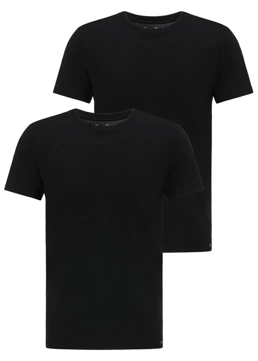 Twin Pack Crew Tee en noir – Image 3