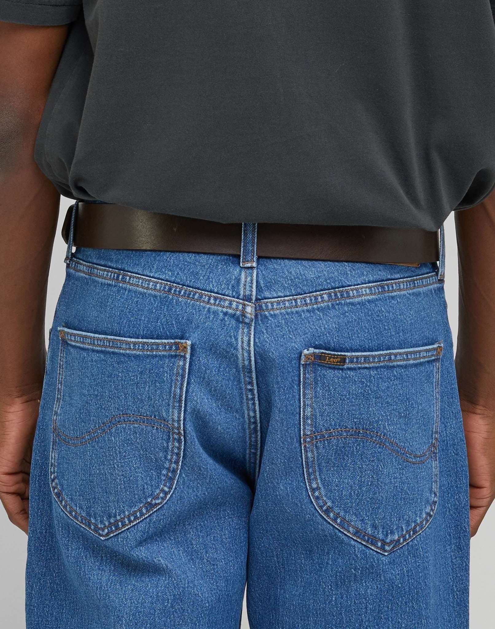 Boucle de ceinture en cuir marron foncé – Image 3