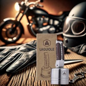 Laguiole Bouchon de Champagne Lapeyre en Acier et Bois