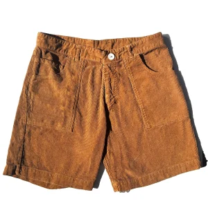 Corduroy Fatigue Short Brown