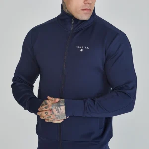 Essentials Poly Track Top en bleu marine