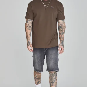 T-shirt graphique en marron