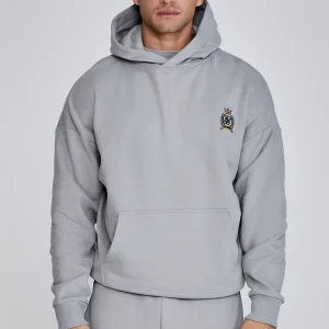 Pull à capuche gris