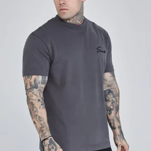 T-shirt Script en gris